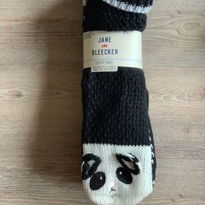 Jane and Bleecker Panda Slipper socks 2 pairs